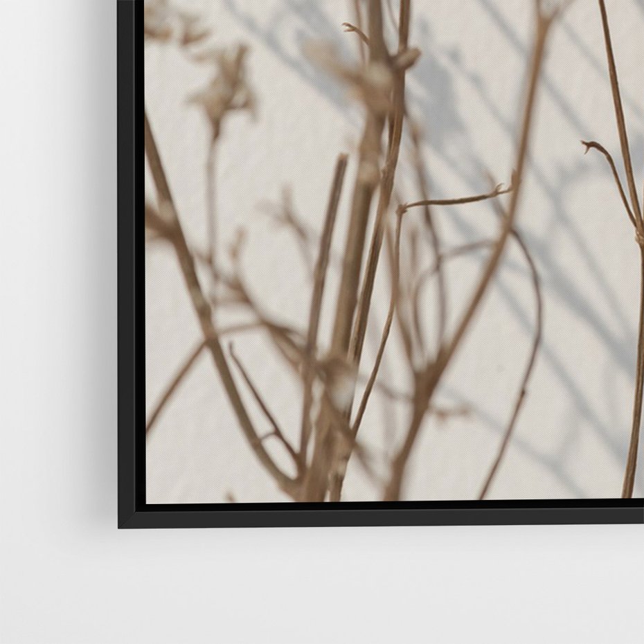 Obraz w ramie 70x100 - Boho gałązki suche - gałązki, suche - rama czarna