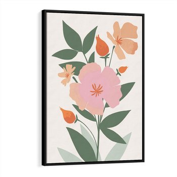Obraz w ramie 50x70 - Kwiatowe Nastroje - kwiat, sztuka nowoczesna - rama czarna