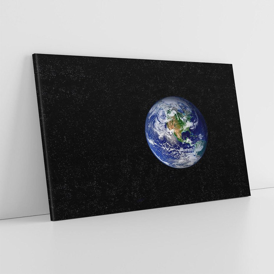 Obraz na płótnie 100x70 - Magiczne kosmiczne krajobrazy: ziemia i gwiazdy - kosmos, ziemia