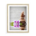 Plakat w ramie 50x70 - Spa japońskie: sztuka relaksu - spa, japońskie - rama drewno