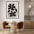 Plakat bez ramy 21x30 - Wyjątkowość Boho - minimalistyczny abstrakcyjny obraz, prymitywne kwiaty