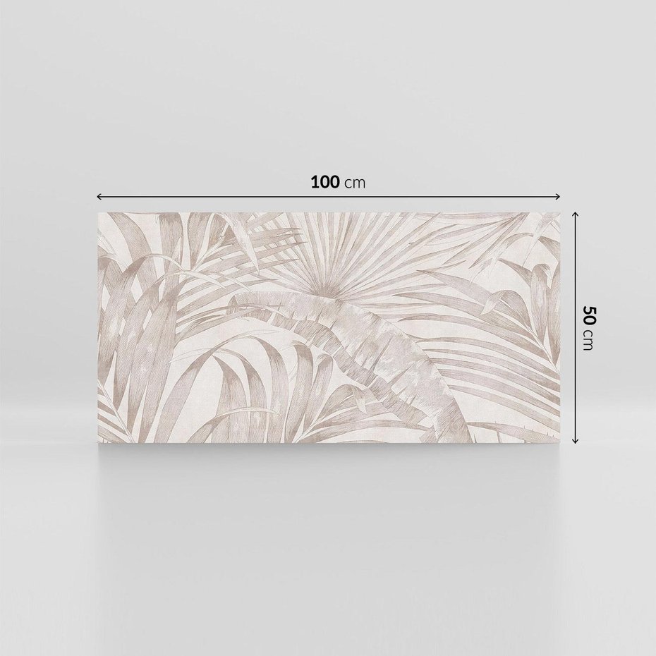 Obraz na płótnie 100x50 - Odsłonięte liściowe wspomnienia - monochromatyczne, kolory sepii