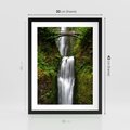 Plakat w ramie 30x40 - Siła i Urok Natury - wodospad, las - rama czarna