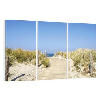 Obraz na płótnie 120x80 - Plaża: magia morza i wydm - plaża, morze