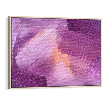 Obraz w ramie 100x70 - Abstrakcyjna gra kolorów - abstrakcja, akwarela - rama drewno