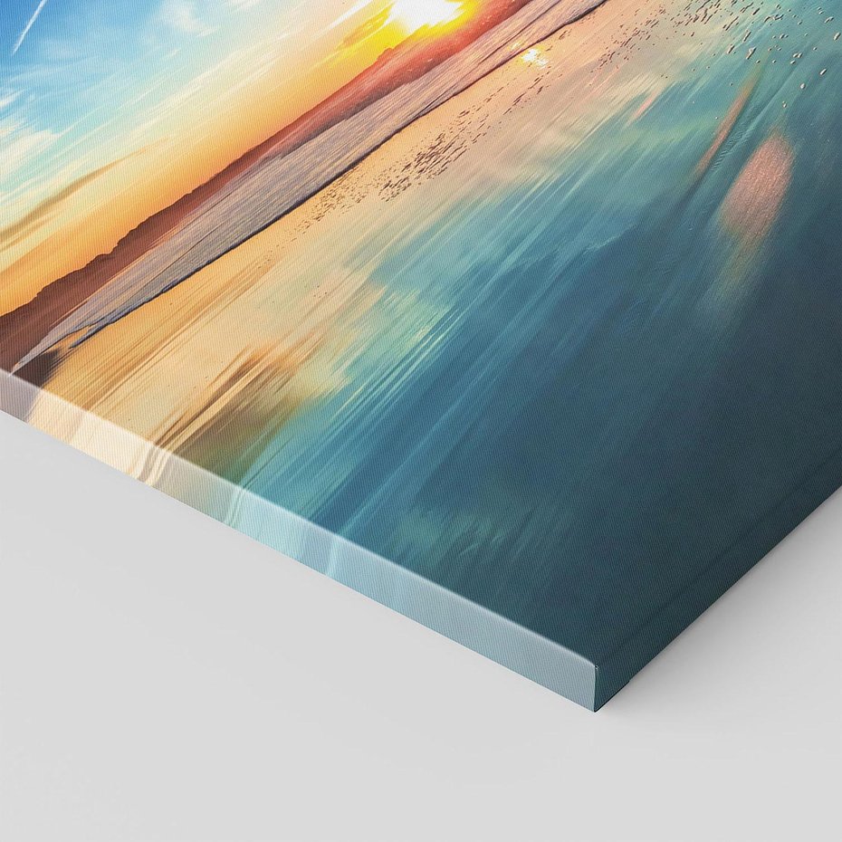 Obraz na płótnie 120x80 - spotkanie przy horyzoncie - morze, plaża