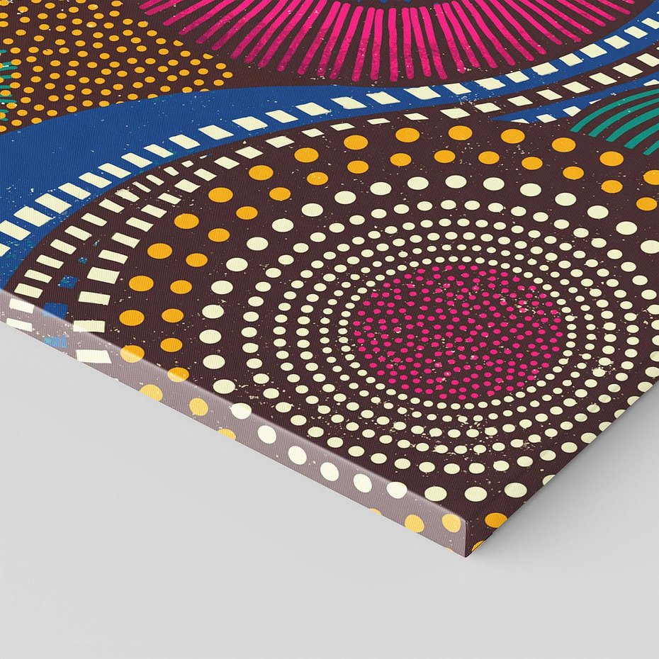 Obraz na płótnie 120x80 - Energia Wzorców - enticzne wzory, kształty