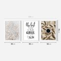 Zestaw obrazy w ramie 50x70 galeria - Kawa, typografia, kwiaty - rama biała