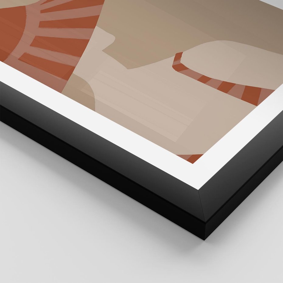 Plakat w ramie 40x50 - Kobiecy Portret - plakat retro, kobieta w kapeluszu - rama czarna