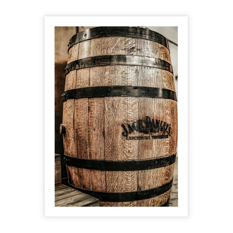 Plakat bez ramy 30x40 - Rustykalna Whisky - beczka whiskey, jack daniel's