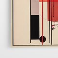 Obraz w ramie 50x70 - Rozbijające Granice Dźwięku - modernistyczny obraz, styl bauhaus - rama drewno