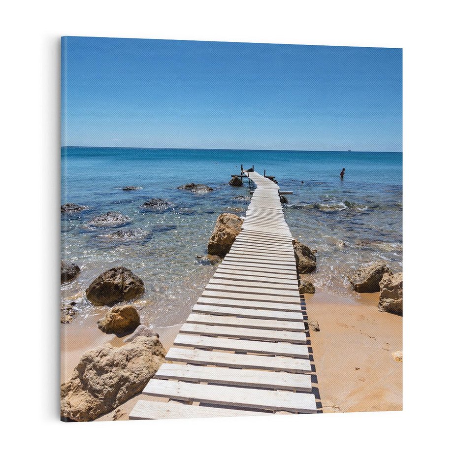Obraz na płótnie 50x50 - Oaza spokoju - plaża, morze