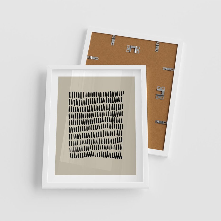 Plakat w ramie 40x50 - Echa Zapomnianych Wymiarów - nowoczesna sztuka, plakat - rama biała