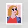 Plakat bez ramy 40x50 - Kobieca Ekspresja - nowoczesny plakat, styl retro