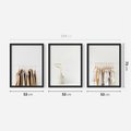 Zestaw obrazy w ramie 50x70 galeria - Garderoba, minimalizm, wieszaki, skandi - rama czarna