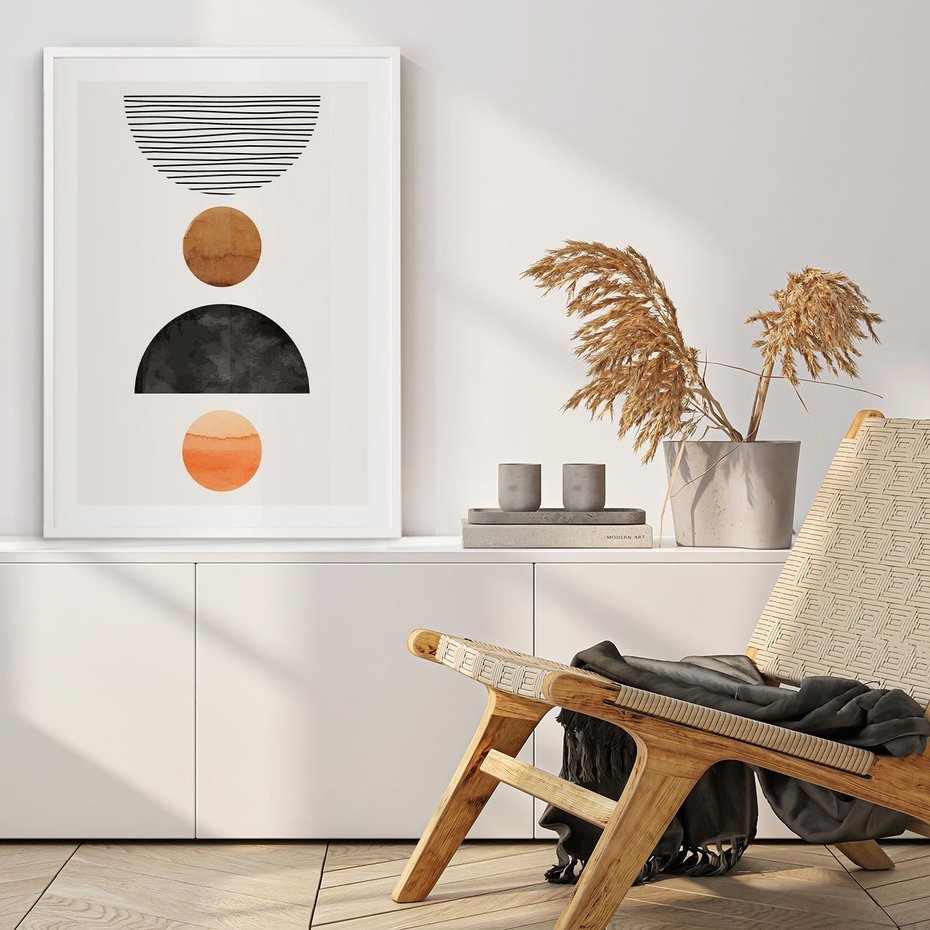 Plakat bez ramy 30x40 - Geometryczna Przygoda - nowoczesna grafika, geometria