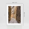 Plakat w ramie 30x40 - Perspektywa Uliczki - uliczka, perspektywa - rama biała