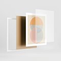 Plakat w ramie 40x50 - Migotliwe Wzory - geometryczne kształty, koła - rama biała