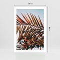 Plakat bez ramy 21x30 - Tropikalna Harmonia - palma, liście palmy