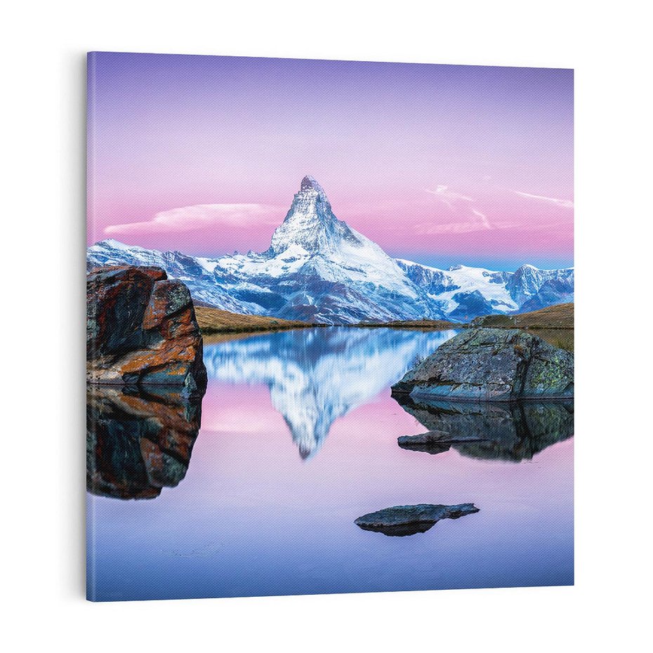 Obraz na płótnie 70x70 - Wielkość górskiego krajobrazu - lodowiec, góry