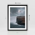 Plakat w ramie 30x40 - Przyroda w Majestacie - fiordy, klify - rama czarna