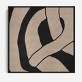 Obraz w ramie 50x50 - Obce Wariacje - abstrakcyjne linie, mroczny plakat - rama czarna