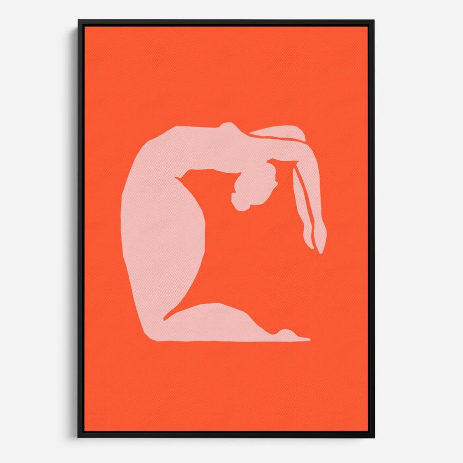 Obraz w ramie 50x70 - Antyczna Godzina - abstrakcja, kobieca sylwetka - rama czarna