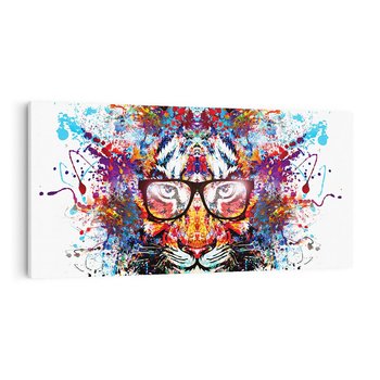 Obraz na płótnie 100x50 - Tygrys w graficznej oprawie - tygrys, grafika