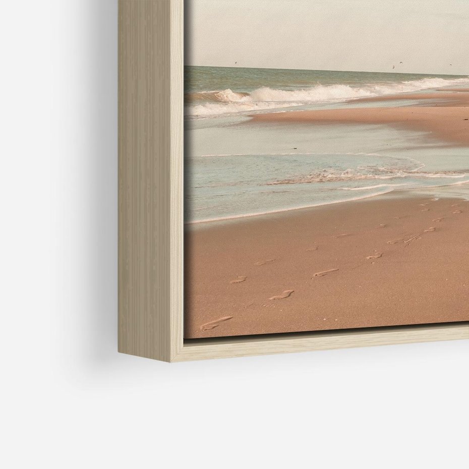 Obraz w ramie 50x50 - Ukojenie na Plaży - fotografia, rajska plaża - rama drewno