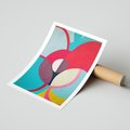 Plakat bez ramy 21x30 - Kolorowe Odsłony Inspiracji - abstrakcyjny obraz, olejny