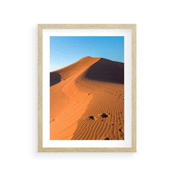 Plakat w ramie 50x70 - Piasek pustyni wędruje - pustynia, piasek - rama drewno