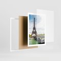 Plakat w ramie 50x70 - Ikona Romantyzmu - Eiffla, Francja - rama biała