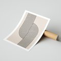 Plakat bez ramy 21x30 - Puls Abstrakcji - abstrakcyjne linie, geometria