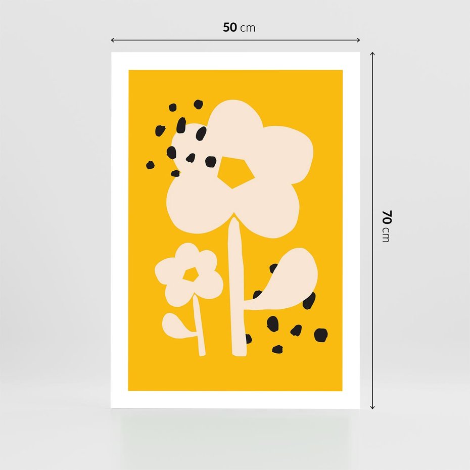 Plakat bez ramy 50x70 - Bezgraniczne Impulsy - abstrakcyjny kwiat, plakat