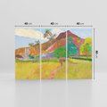 Obraz na płótnie 120x80 - Krajobraz Tahiti 1891, Paul Gauguin - Reprodukcja - reprodukcja, obraz na płótnie