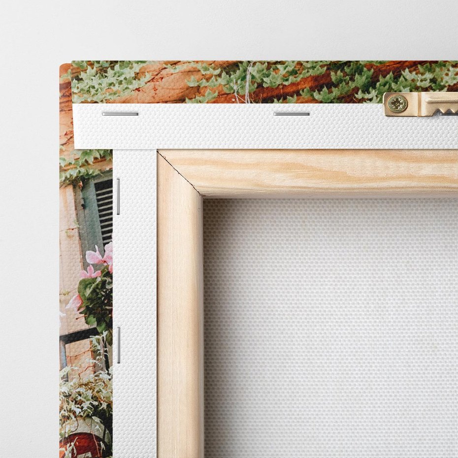 Obraz na płótnie 50x70 - Okno do włoskich budynków - włoskie, budynki