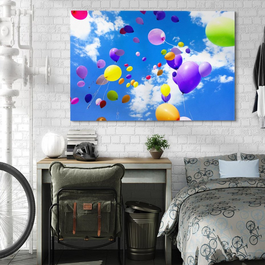 Obraz na płótnie 70x50 - Niebo pełne balonów - niebo, balony