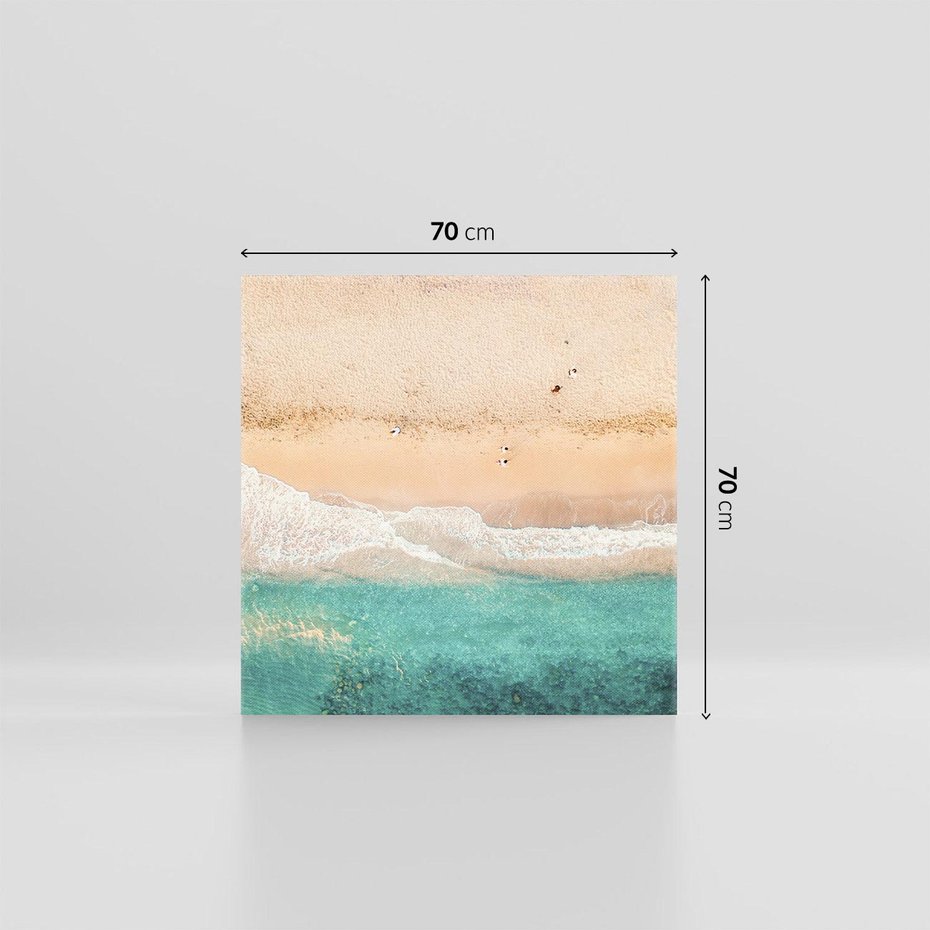 Obraz na płótnie 70x70 - Oczy turkusu - fotografia, plaża