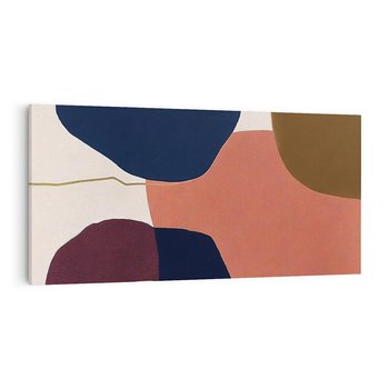 Obraz na płótnie 140x70 - Abstrakt Marsala - nieregularne plamy, kształty