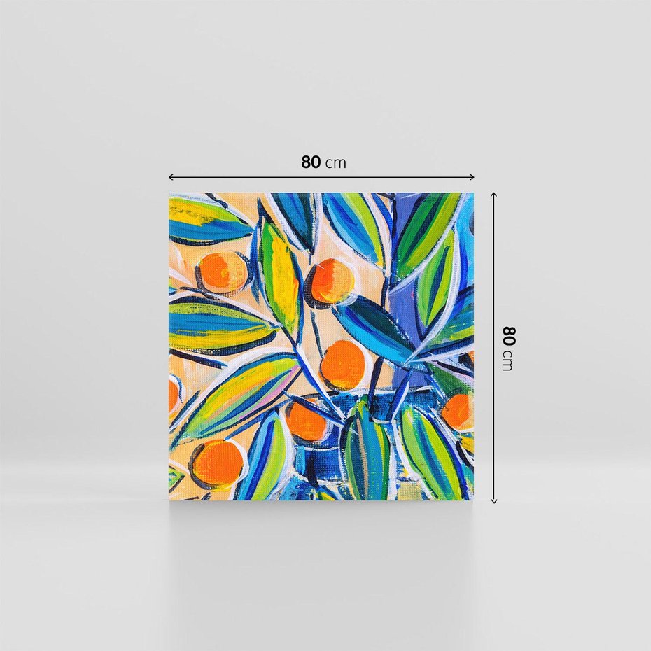 Obraz na płótnie 80x80 - Cytrusowa Abstrakcja - abstrakcja, owoce cytrusowe