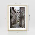 Plakat w ramie 30x40 - Malownicza uliczka we Włoszech - uliczka, Włoch - rama drewno