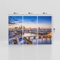Obraz na płótnie 120x80 - Frankfurt - spotkanie tradycji i nowoczesności - Frankfurt, Niemcy