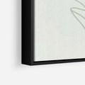 Obraz w ramie 70x100 - Zielona Równowaga Linii - abstrakcyjne delikatne zielone linie, nowoczesny plakat - rama czarna