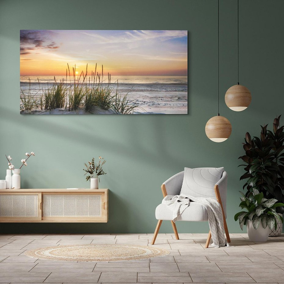 Obraz na płótnie 140x70 - Idylla nad Morzem - plaża, morze