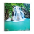 Obraz na płótnie 30x30 - Tajlandia: wodospad w zielonym lesie - Tajlandia, wodospad