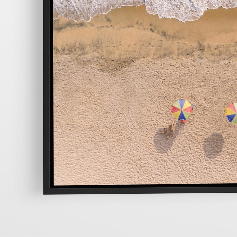 Obraz w ramie 50x50 - Letnie Wakacje na Horyzoncie - plaża, morze - rama czarna
