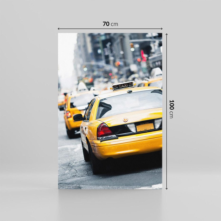 Obraz na płótnie 70x100 - Wszystkie światła prowadzą do Nowego Jorku - TAXI, NY