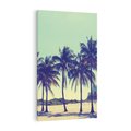 Obraz na płótnie 80x120 - Idylliczna Plaża z Palmami - palmy, plaża