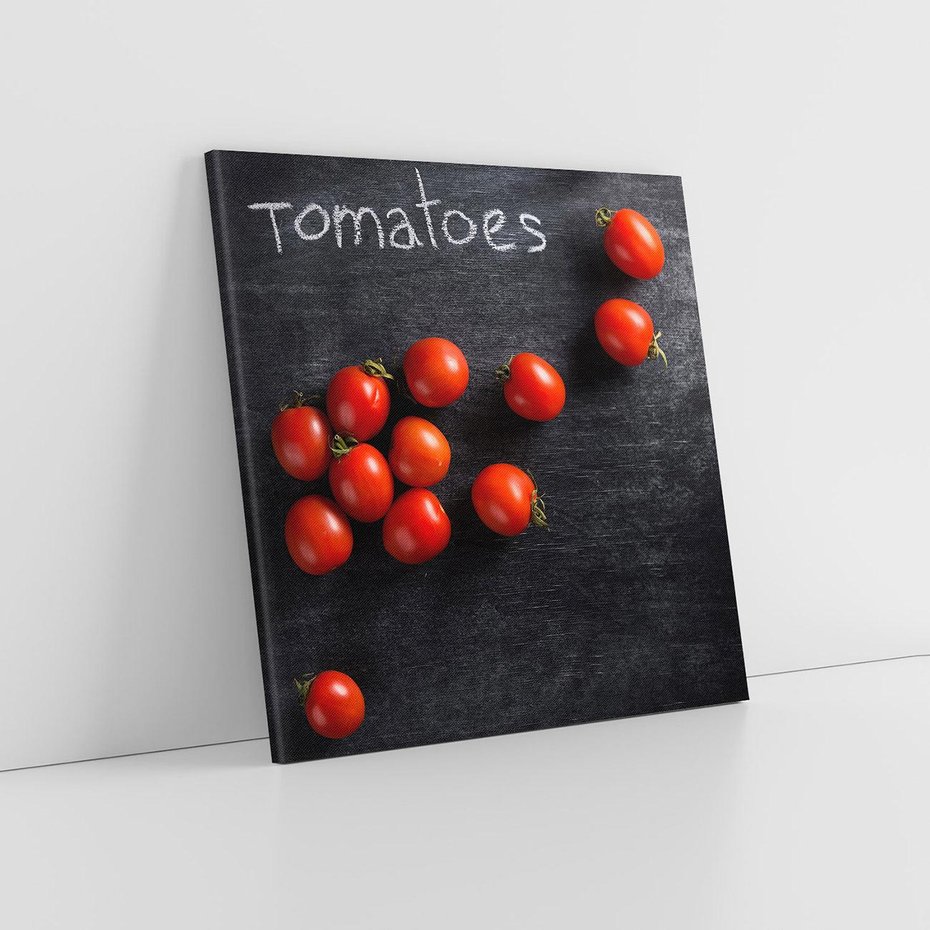 Obraz na płótnie 70x70 - Świeżość Smaku - pomidory, kuchnia