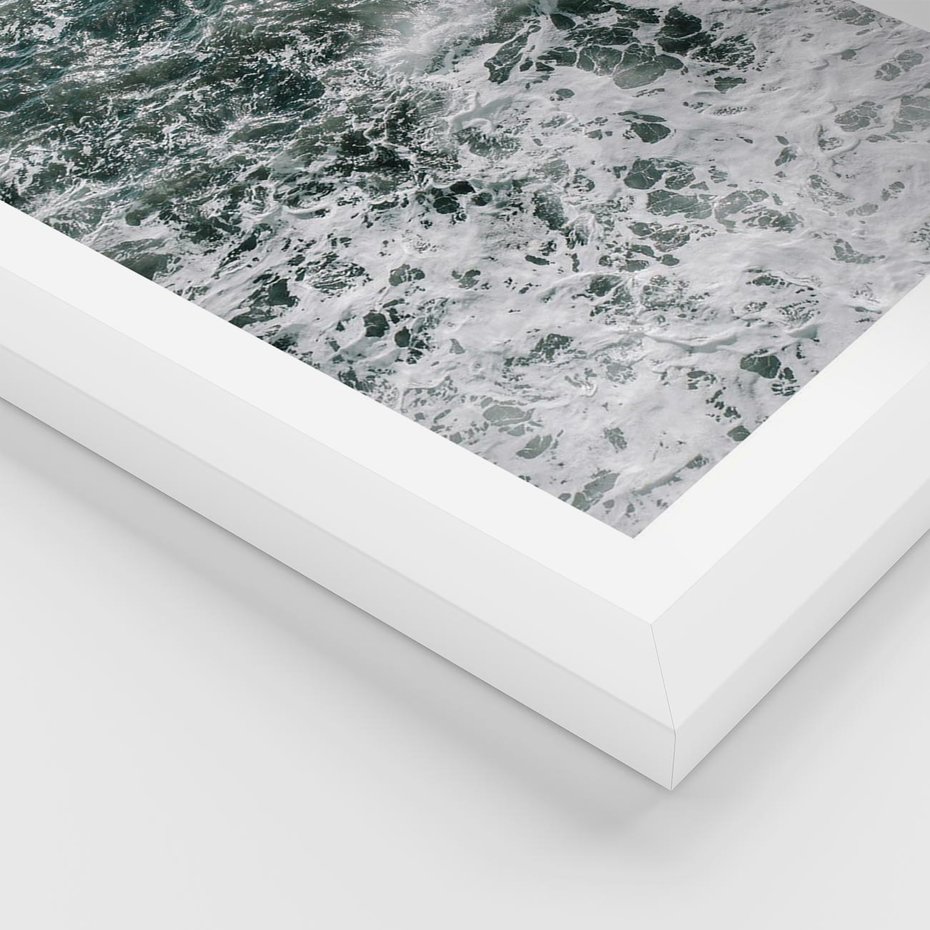 Plakat w ramie 40x50 - Sztormowa Przygoda - morze, ocean - rama biała